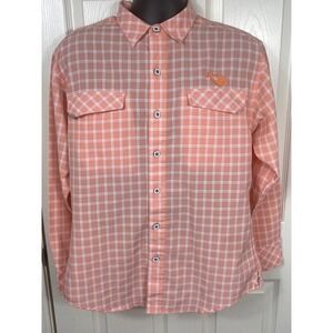 Mojo Sportswear Plaid Fishing Shirt Long Sleeve‎ Button Up Casual Medium